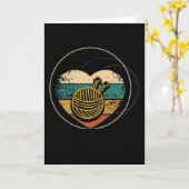 Vintages Knittern Karte (Gelbe Blume)