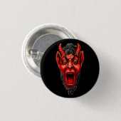 Vintages Knurren Krampus Button (Vorne & Hinten)