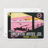 Vintages Kobe Japan Hotel Postkarte (Vorne/Hinten)