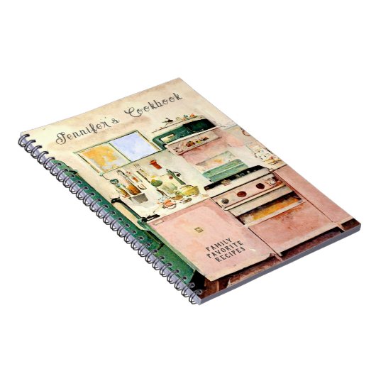 Vintages Kochbuch Notizblock (Rechte Seite)