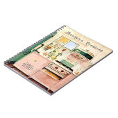 Vintages Kochbuch Notizblock (Linke Seite)