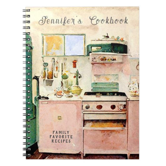 Vintages Kochbuch Notizblock (Vorderseite)