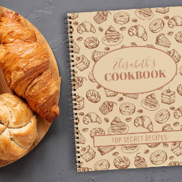 Vintages Kochbuch personalisiertes Rezept-Journal Notizblock