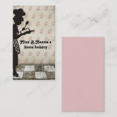 Vintages Kochs-Silhouettebacken, das Visitenkarte (Vorne/Hinten)