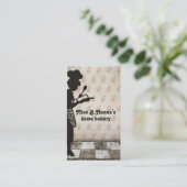 Vintages Kochs-Silhouettebacken, das Visitenkarte (Stehend Vorderseite)