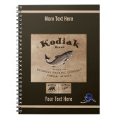 Vintages Kodiak-Lachs-Etikett (Fisch) Notizblock (Vorderseite)