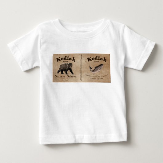 Vintages Kodiak-Lachs-Label Baby T-shirt (Vorderseite)