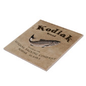 Vintages Kodiak-Lachs-Label Fliese (Seite)