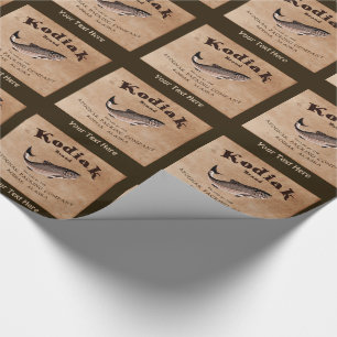 Vintages Kodiak-Lachs-Label Geschenkpapier