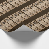 Vintages Kodiak-Lachs-Label Geschenkpapier (Ecke)