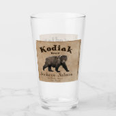 Vintages Kodiak-Lachs-Label Glas (Vorderseite)