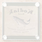 Vintages Kodiak-Lachs-Label Glasuntersetzer (Rückseite)