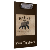 Vintages Kodiak-Lachs-Label Klemmbrett (Rechts)