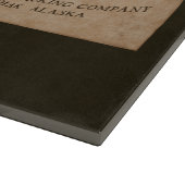 Vintages Kodiak-Lachs-Label Schneidebrett (Ecke)