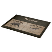 Vintages Kodiak-Lachs-Label Schneidebrett (Ecke)