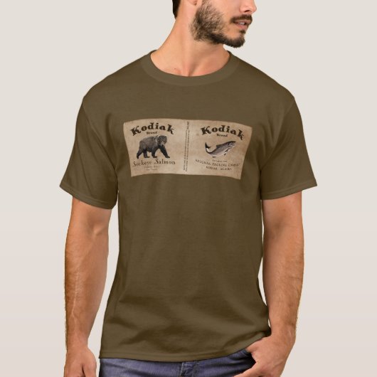 Vintages Kodiak-Lachs-Label T-Shirt (Vorderseite)
