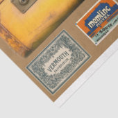 Vintages Koffer-Entcouppapier Seidenpapier (Ausschnitt)