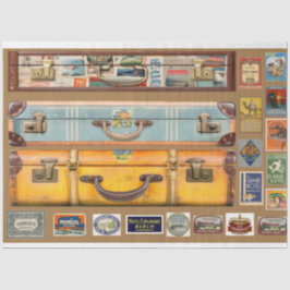 Vintages Koffer-Entcouppapier Seidenpapier