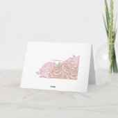 Vintages Kohl-Rosen-Foto danken Ihnen Dankeskarte (Rückseite)