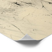 Vintages Kohlepaar im Schneewald Poster (Ecke)