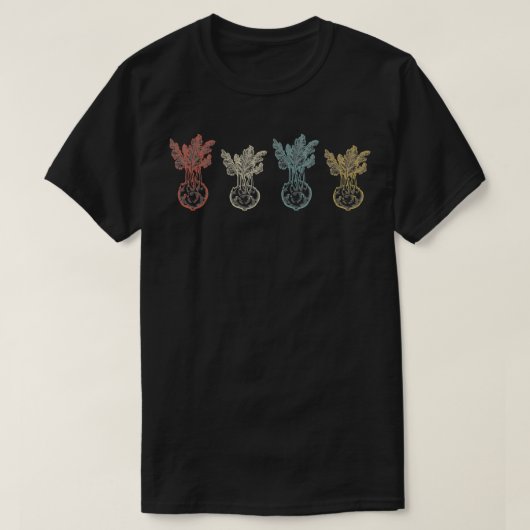 Vintages Kohlrabi-Geschenk T-Shirt (Design vorne)