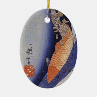 Vintages Koi-Ornament Keramik Ornament