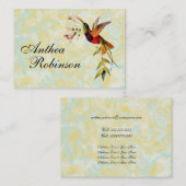 Vintages Kolibri-Profil Visitenkarte (Vorne/Hinten)