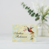 Vintages Kolibri-Profil Visitenkarte (Stehend Vorderseite)