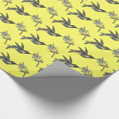 Vintages Kolibri-und Geschenkpapier (Ecke)