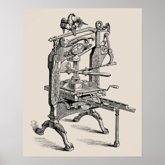 Vintages Kolumbianisches Briefpressenposter Poster (Vorne)