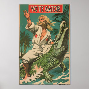 Vintages kommunistisches Propagandaposter mit Man Poster