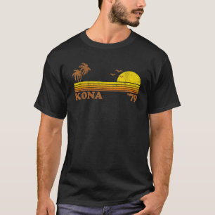 Vintages Kona Hawaii Beach Retro Hawaiian Surfing T-Shirt