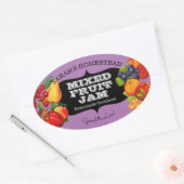 Vintages Konfitürensiegel Ovaler Aufkleber (Umschlag)