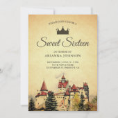 Vintages Königliches Messegelände 16 . Geburtstag Einladung (Vorderseite)