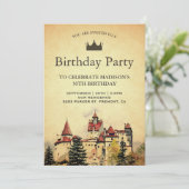 Vintages Königliches Messegelände Burg Einladung (Stehend Vorderseite)