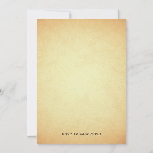 Vintages Königliches Messegelände Burg Einladung (Rückseite)