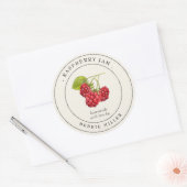 Vintages Konservensiegel für Himbeere Runder Aufkleber (Umschlag)