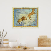 Vintages Konstellationsleo Poster (Küche)