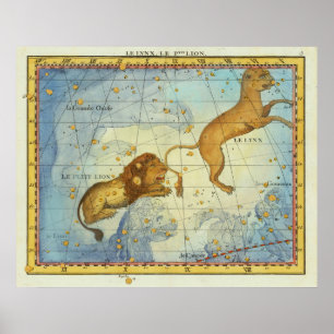 Vintages Konstellationsleo Poster