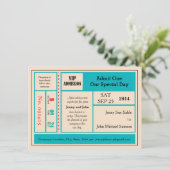 Vintages Konzert Hochzeitsempfang Einladung (Stehend Vorderseite)