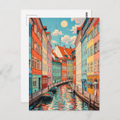 Vintages Kopenhagen - Dänemark Postkarte (Vorne/Hinten)