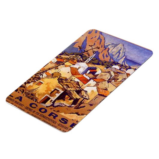 Vintages Korsika, Frankreich - Magnet (Linke Seite)