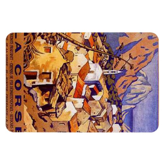 Vintages Korsika, Frankreich - Magnet (Horizontal)
