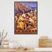 Vintages Korsika, Frankreich - Poster (Küche)