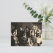 Vintages Kostüm Party Postkarte (Stehend Vorderseite)