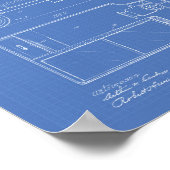 Vintages Kraftfahrzeug 1920 Patentart - Blueprint Poster (Ecke)