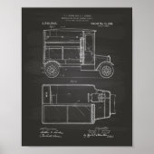 Vintages Kraftfahrzeug 1920 Patentart - Kopfbrett Poster (Vorne)
