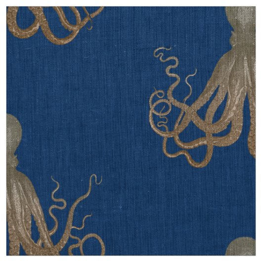 Vintages Kraken-Gewebe durch Leslie Harlow Stoff (Muster)