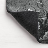 Vintages Kraken Riesenseemonster Mousepad (Ecke)
