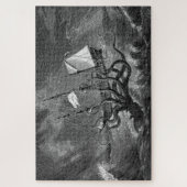 Vintages Kraken Riesenseemonster-Poster Puzzle (Vertikal)